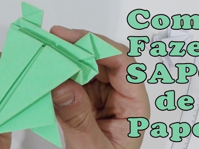 Como Fazer Sapo de Papel que Pula Passo a Passo - Origami Fácil DIY