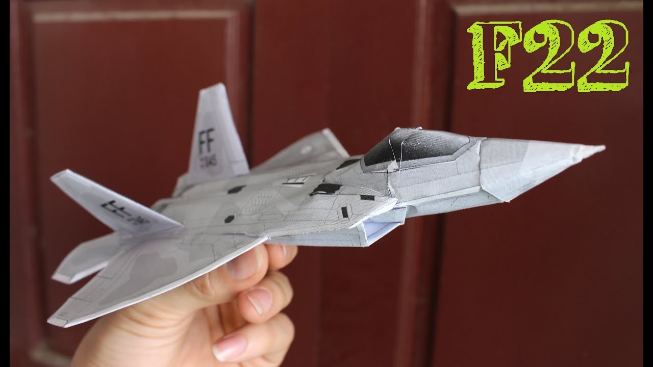 Como fazer um avião F 22 Raptor | Avião de papel 3D