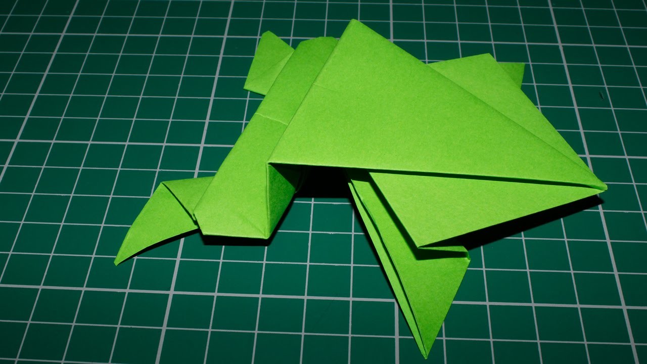 Como fazer um Sapo de papel que salta (Origami)