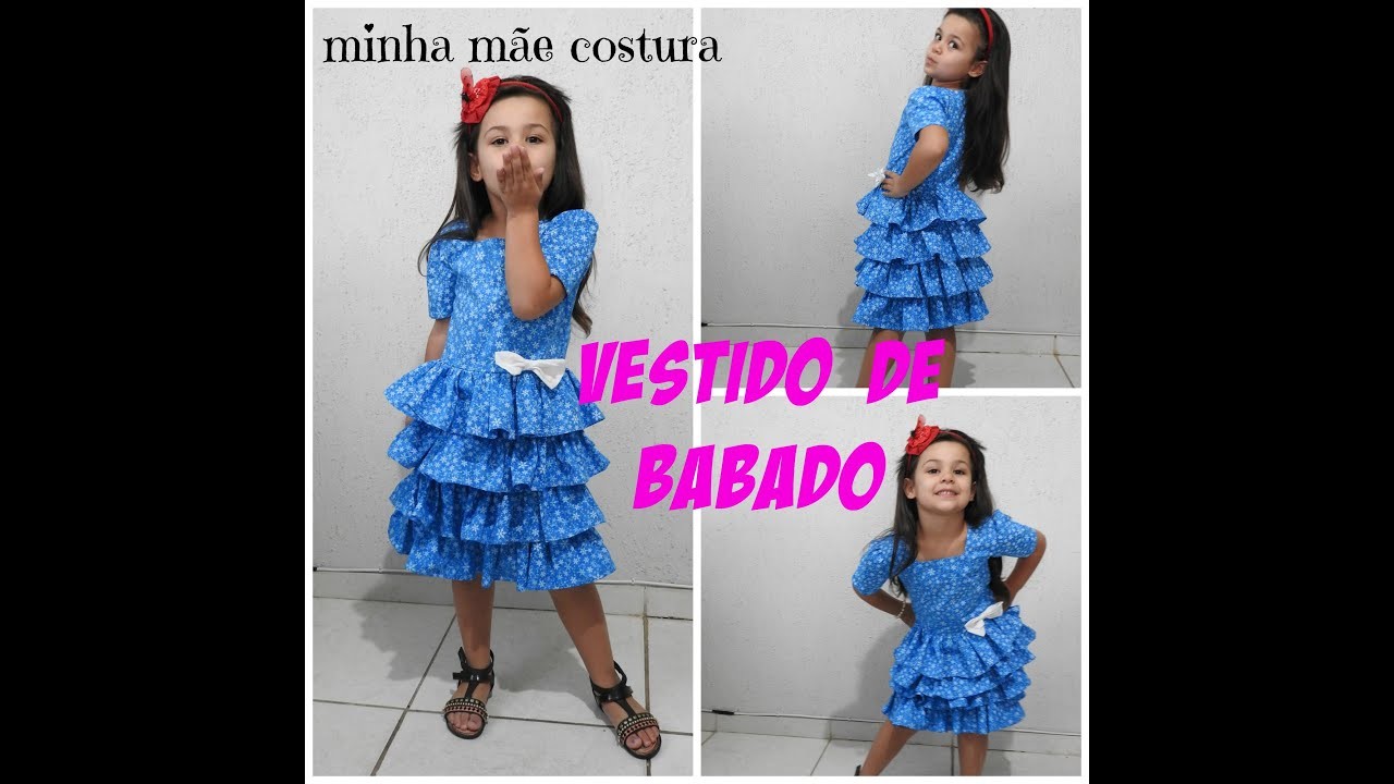 COSTURANDO VESTIDO DE BABADOS