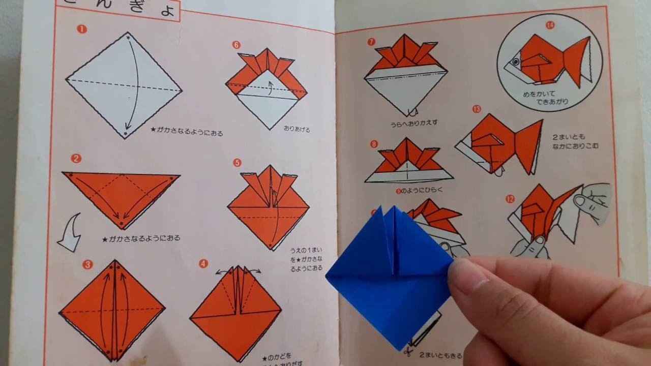 Peixinho - Dobradura de papel ( origami )