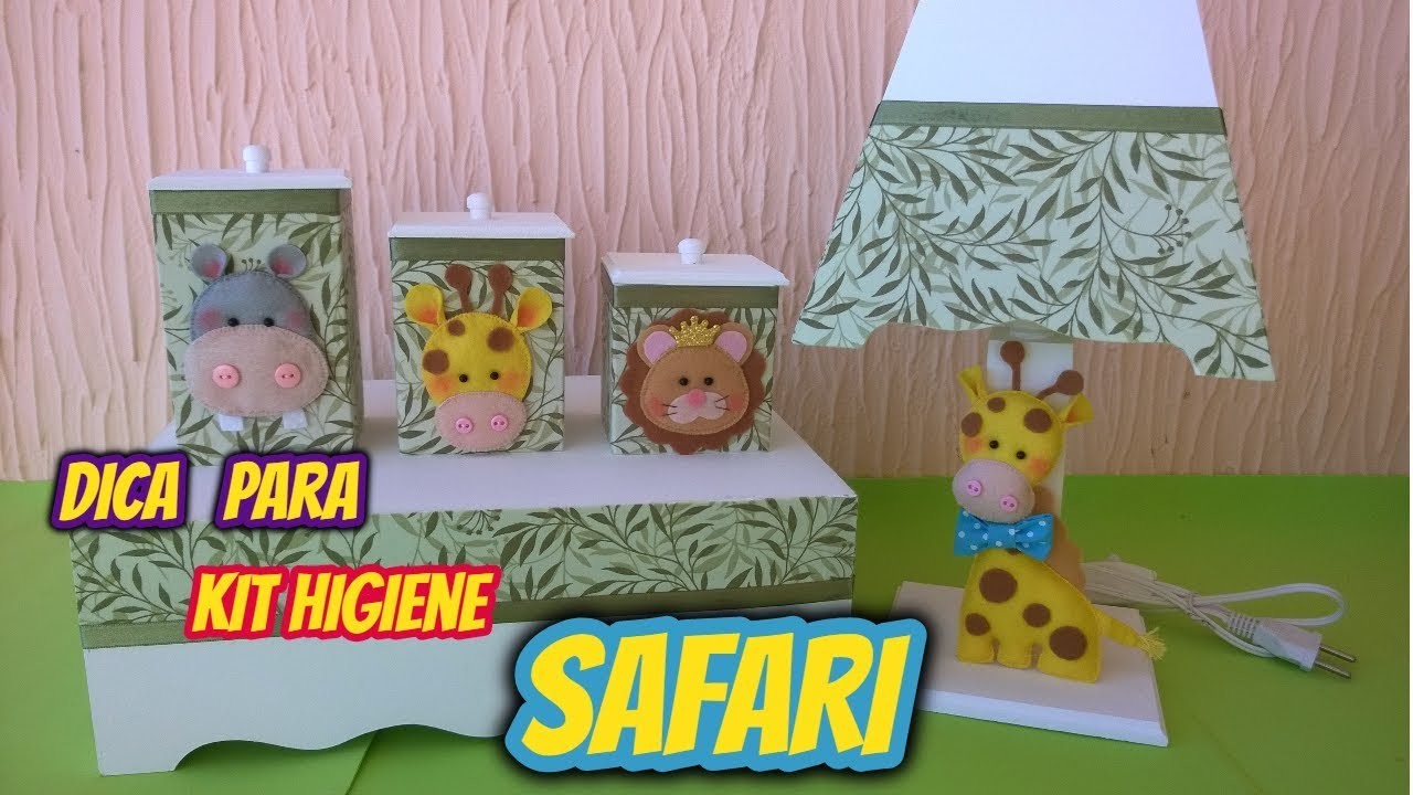 Super dica : Kit higiene tema safari