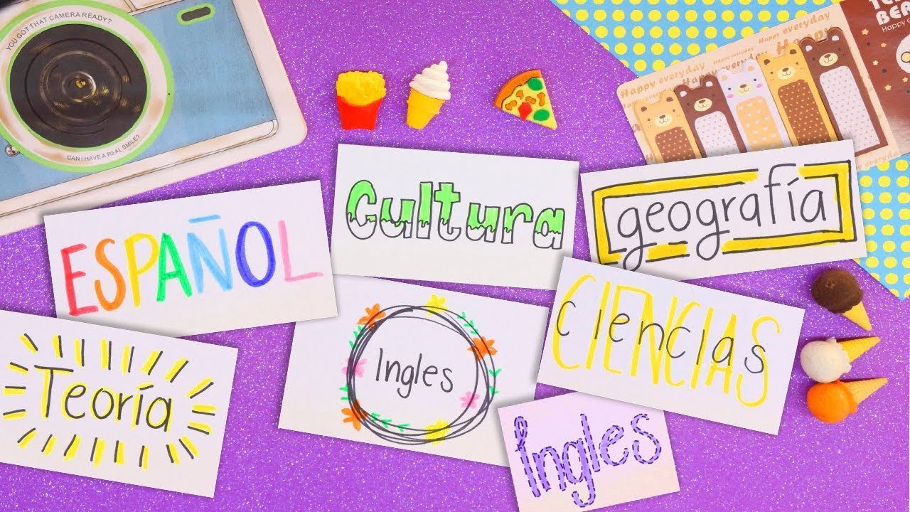 TITULOS BONITOS PARA TUS APUNTES - Regreso a clases Ingenio KD