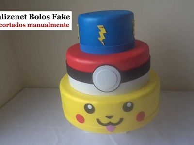 BOLO em EVA CENOGRÁFICO Pokemon - Fake  - Decorativo