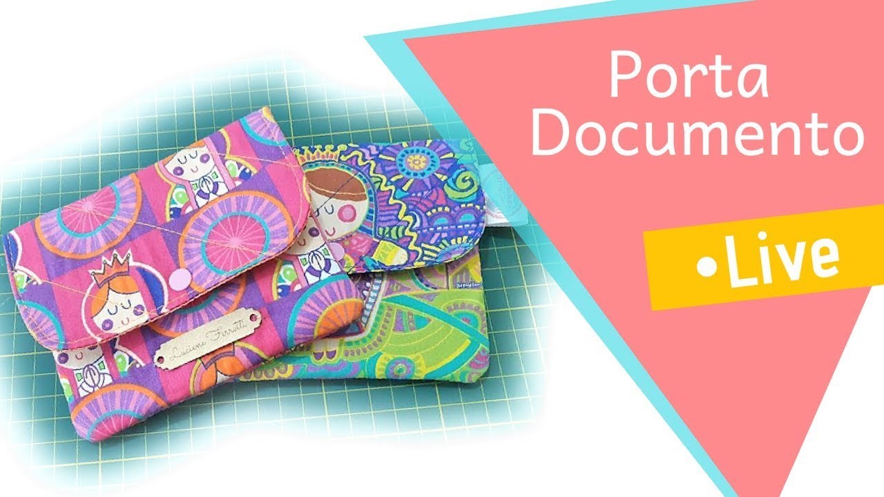 Carteirinha Porta Documentos - DIY how to make a wallet in fabric