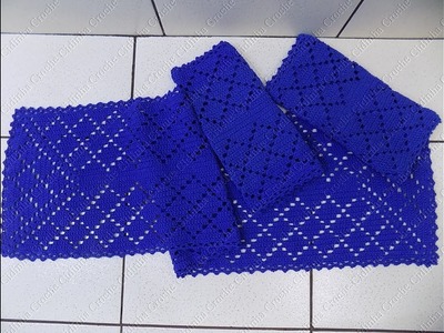 Cidinha Croche: Passadeira  Em Croche Retangular  Fácil 2 - Parte 1.1