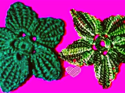 Como fazer folhas em croche tunisiano. estrela em croche tunisiano @marlythibes
