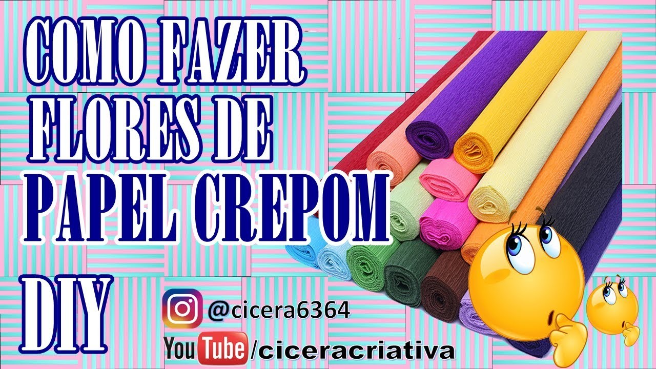 DIY | COMO FAZER FLOR DE PAPEL CREPOM | FLOR JACINTO | CICERA CRIATIVA