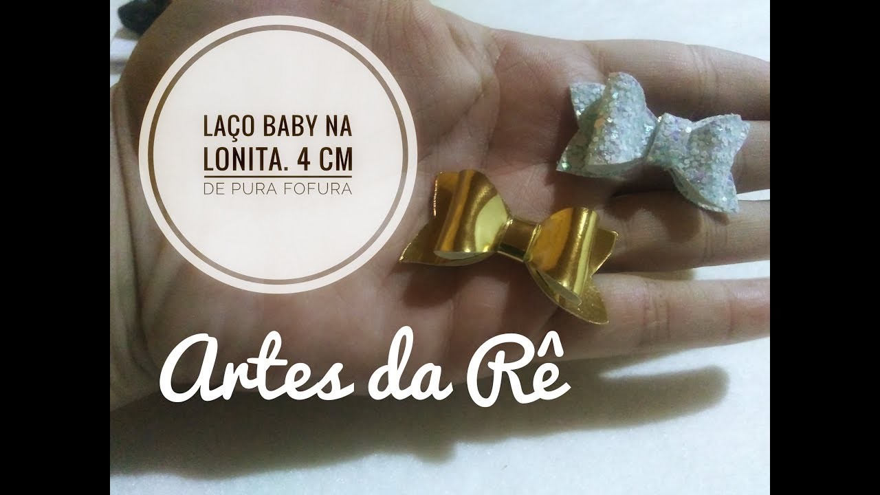 DIY-PAP- TUTORIAL LAÇO BABY pra  RN na LONITA (4,cm)