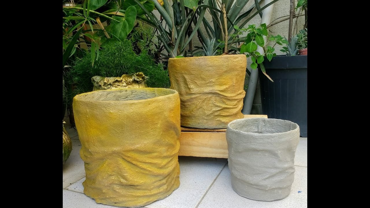 Fiz lindos vasos Reciclando baldes de tinta (se inscreva no canal ????????)