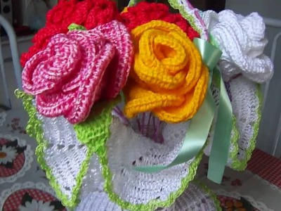 Floreira de Croche para decoração