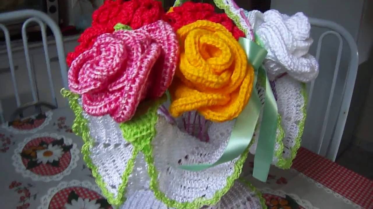 Floreira de Croche para decoração