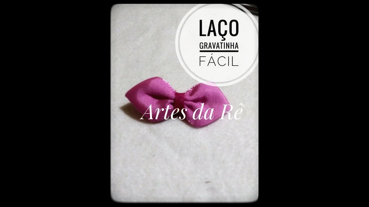 LAÇO GRAVATINHA FÁCIL. DIY-PAP-TUTORIAL