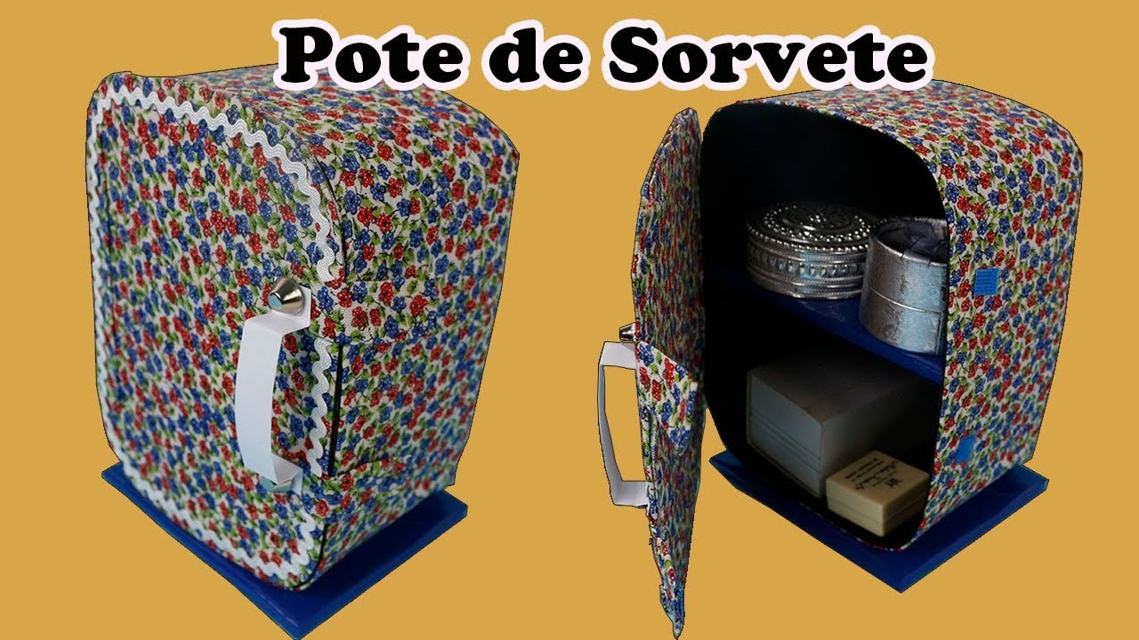 Mini Armário de POTE DE SORVETE - #reciclarte