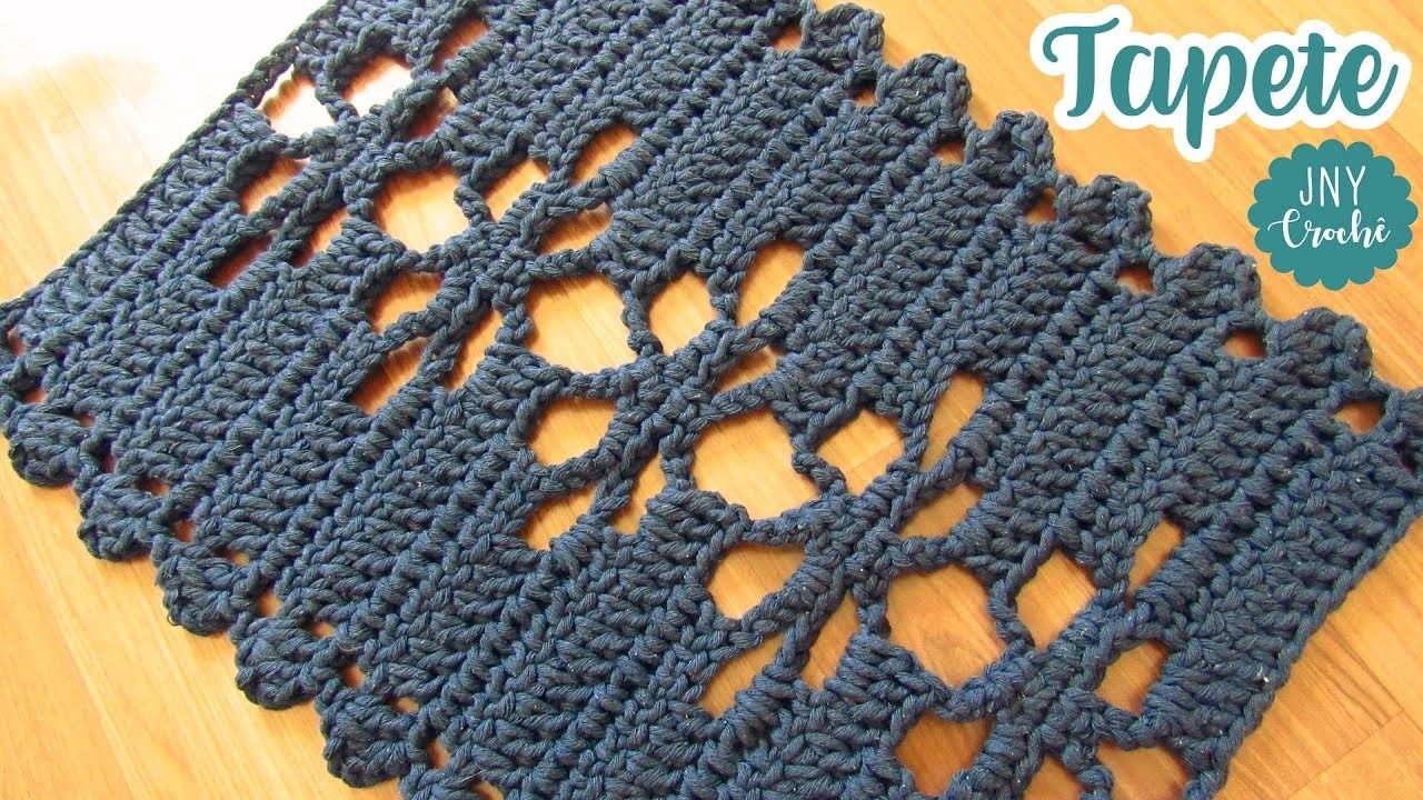 Tapete de crochê simples e fácil para iniciantes - JNY Crochê