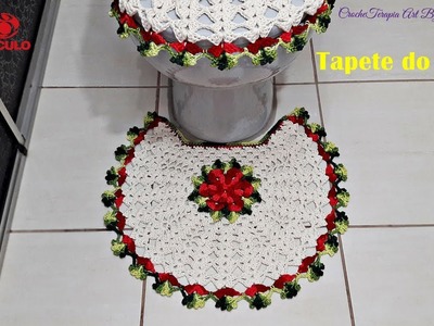 Tapete do Vaso - Jogo de Banheiro em Crochê Floral