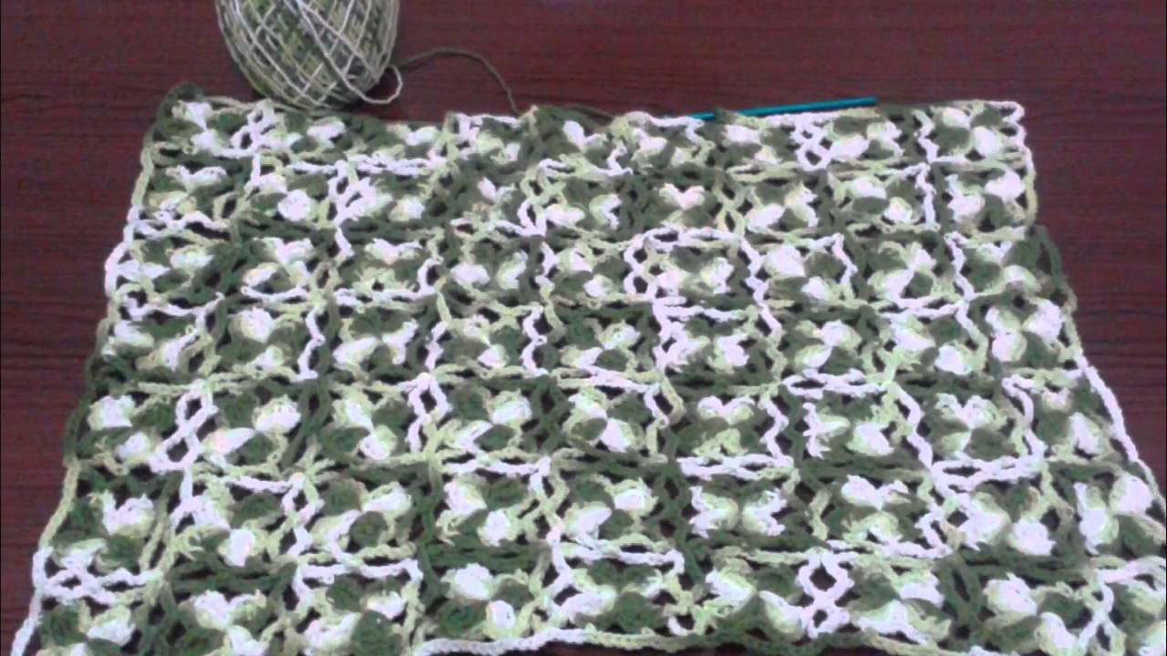 Tapete verde de croché