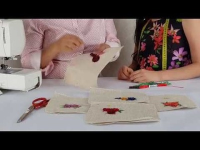 Aula em vídeo de bordado Flores de Fuxico - Maria Adna Ateliê - Artesanato em tecido
