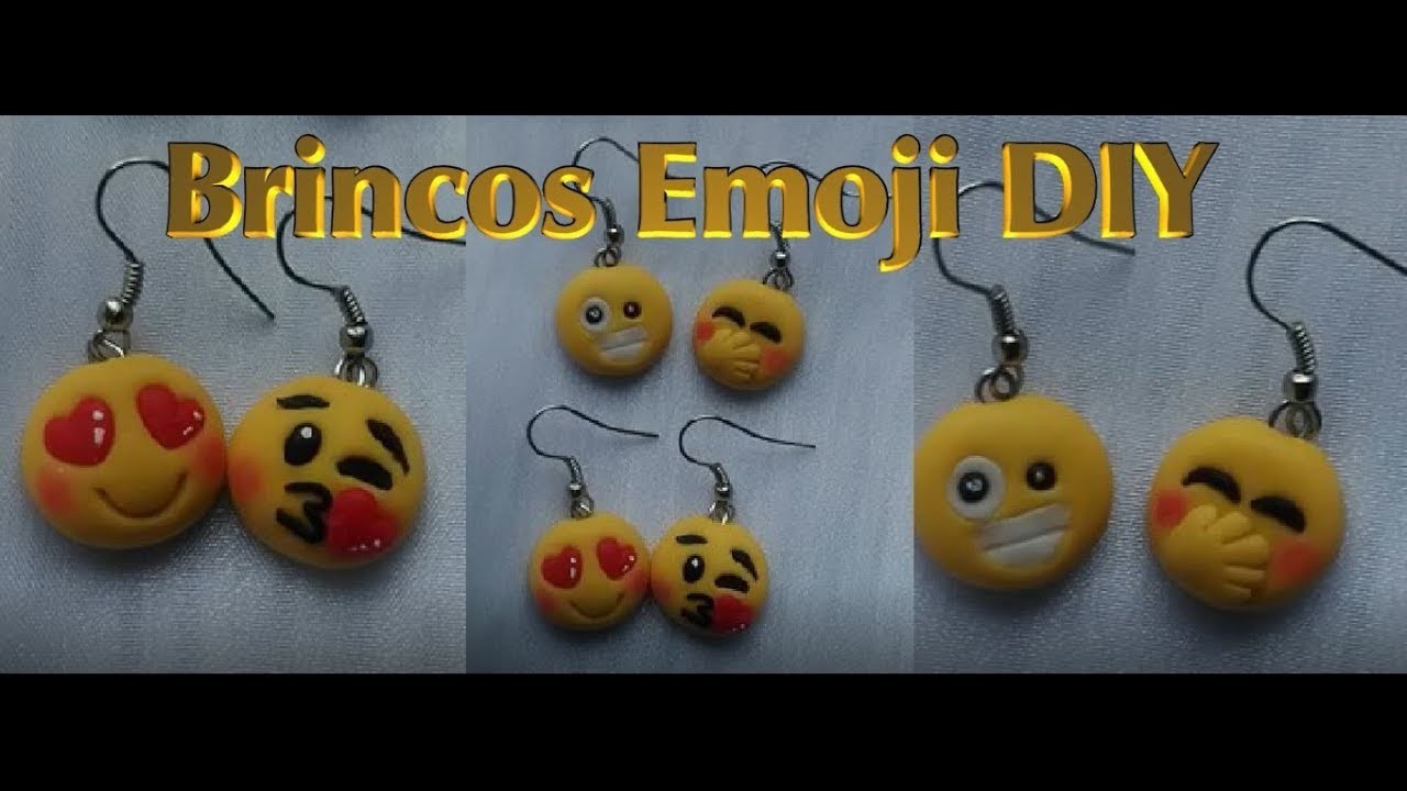 Brincos Emoji DIY