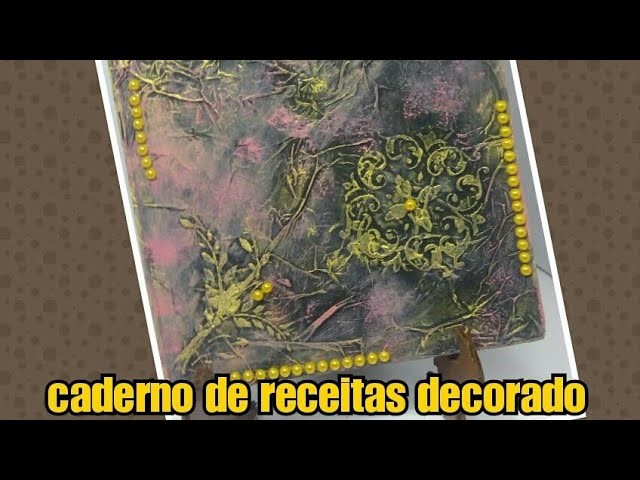Caderno  de receitas decorado!  #cadernetadecorada Artesanato fácil barato