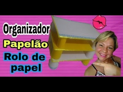 Como fazer um organizador de papelão e rolo de papel higiênico - DIY