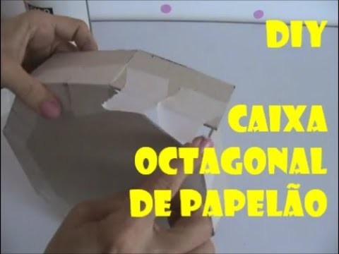 DIY Caixa octagonal de papelão