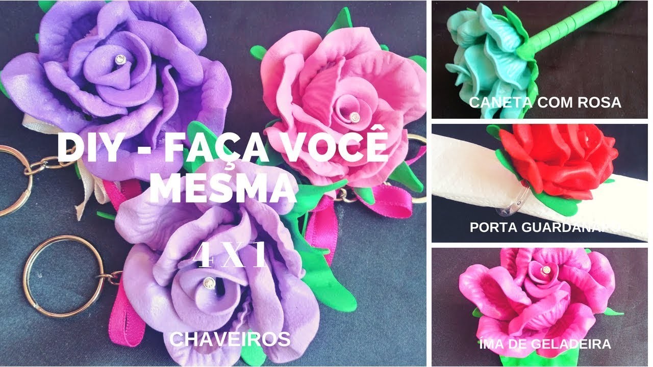 Diy - Chaveiro,Íma de geladeira,Porta Guardanapo e Caneta c.rosa