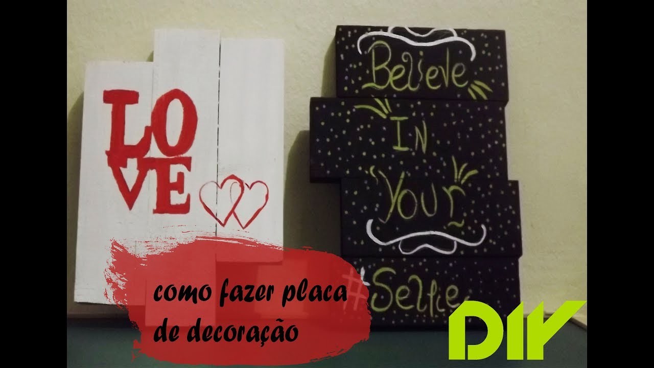 DIY- como fazer placas decorativas de madeira