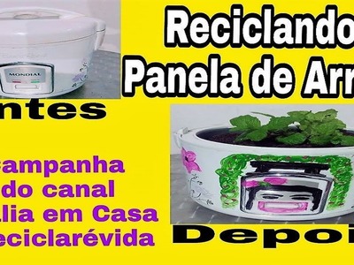 DIY- Fazendo um lindo vaso e plantando hortelã #reciclarévida