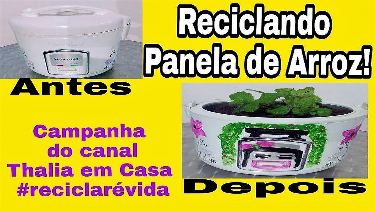 DIY- Fazendo um lindo vaso e plantando hortelã #reciclarévida