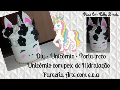 Diy Porta treco unicórnio Parceria Arte com e.v.a | Kelly Almeida