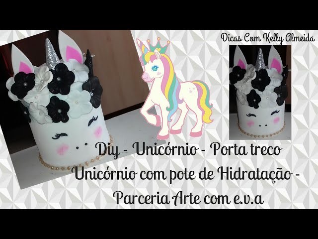 Diy Porta treco unicórnio Parceria Arte com e.v.a | Kelly Almeida
