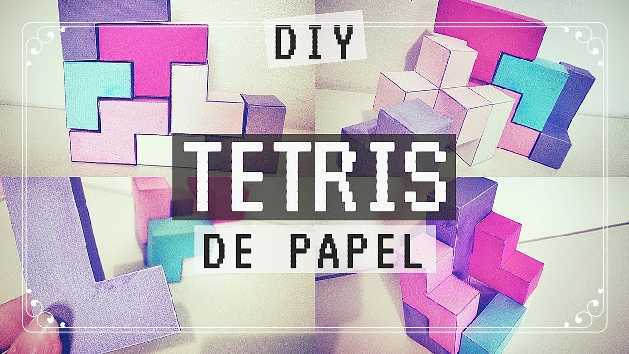 DIY | TETRIS de Papel - DECORAÇÃO PARA O QUARTO | BIAH WONDER