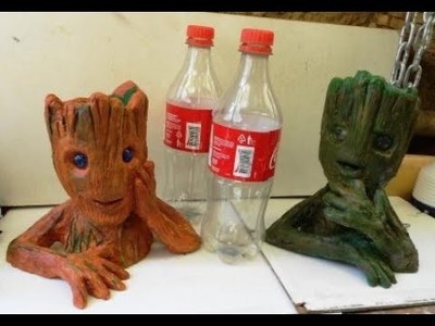 DIY: Vaso Baby Groot com garrafa Pet