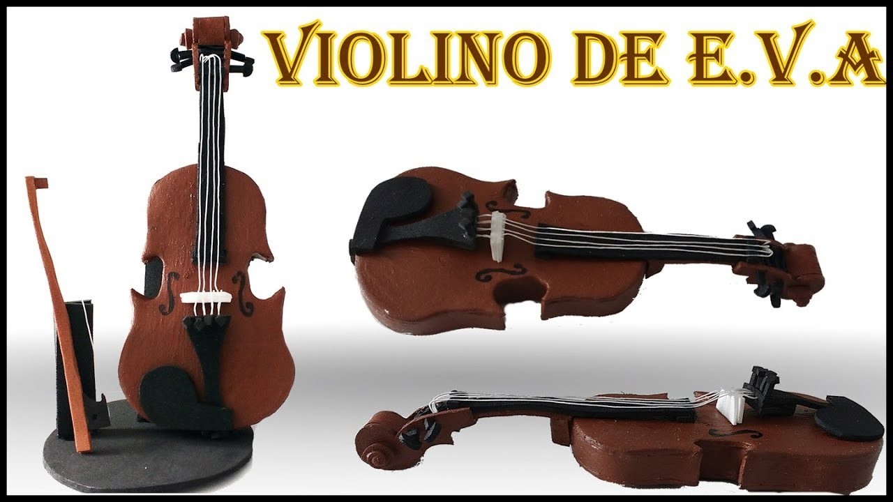 DIY | Violino: aprenda a fazer um lindo mini violino com E.V.A no canal Arte Safira