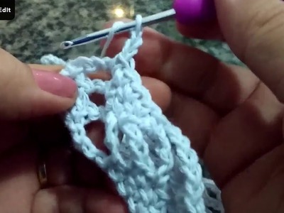 PRIMEIRA PARTE TAPETE VERDE E BRANCO EM CROCHÊ