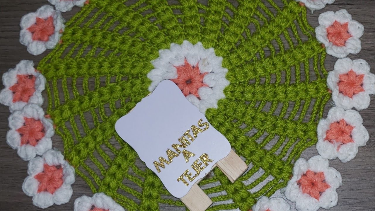 Tapete de flores fácil a Crochet