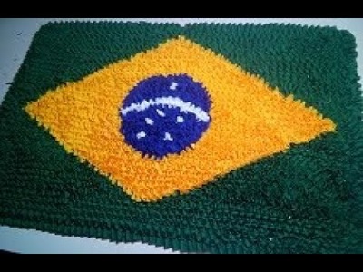 Tapete fru fru formato de Bandeira Brasil