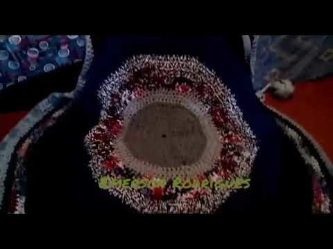 Tapete Redondo de retalhos de malha