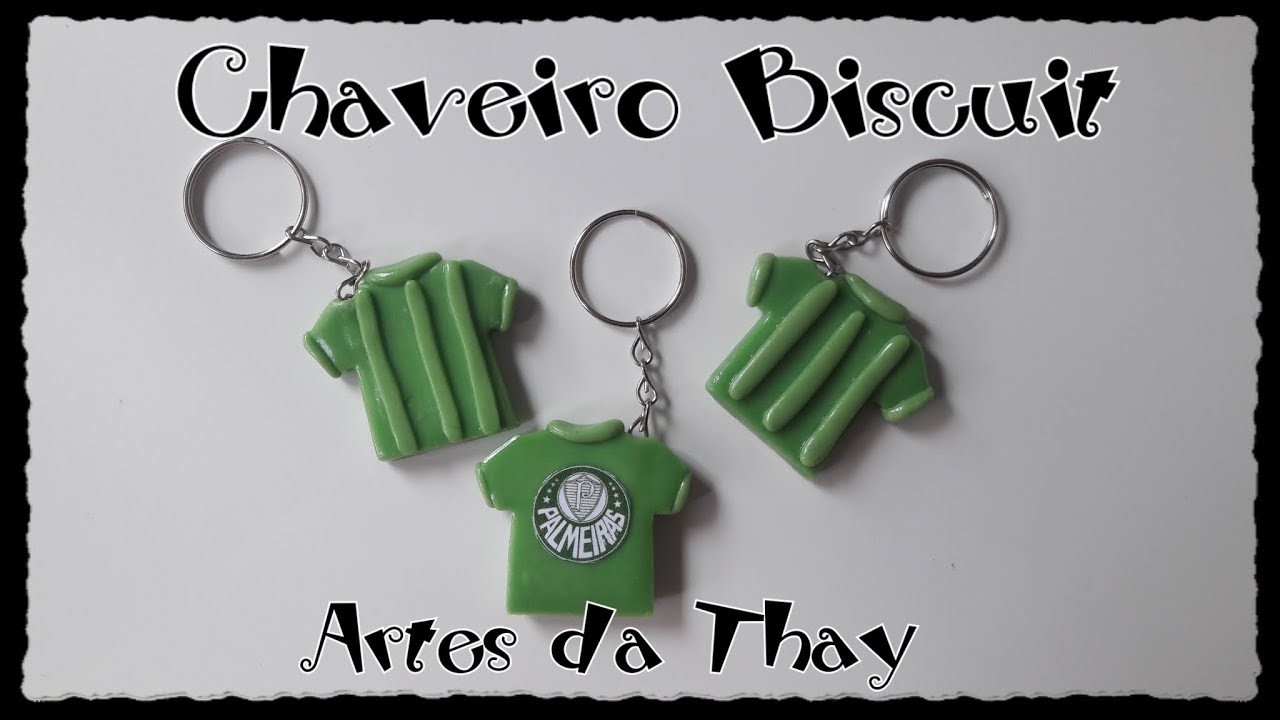 #1 Diy chaveiro Palmeiras biscuit | Artes da Thay
