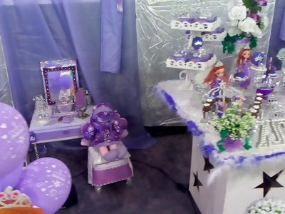 Aniversário de Izabella Sophia decoração princesa Sophia 1 aninho.  te amo filha. 28-07-18