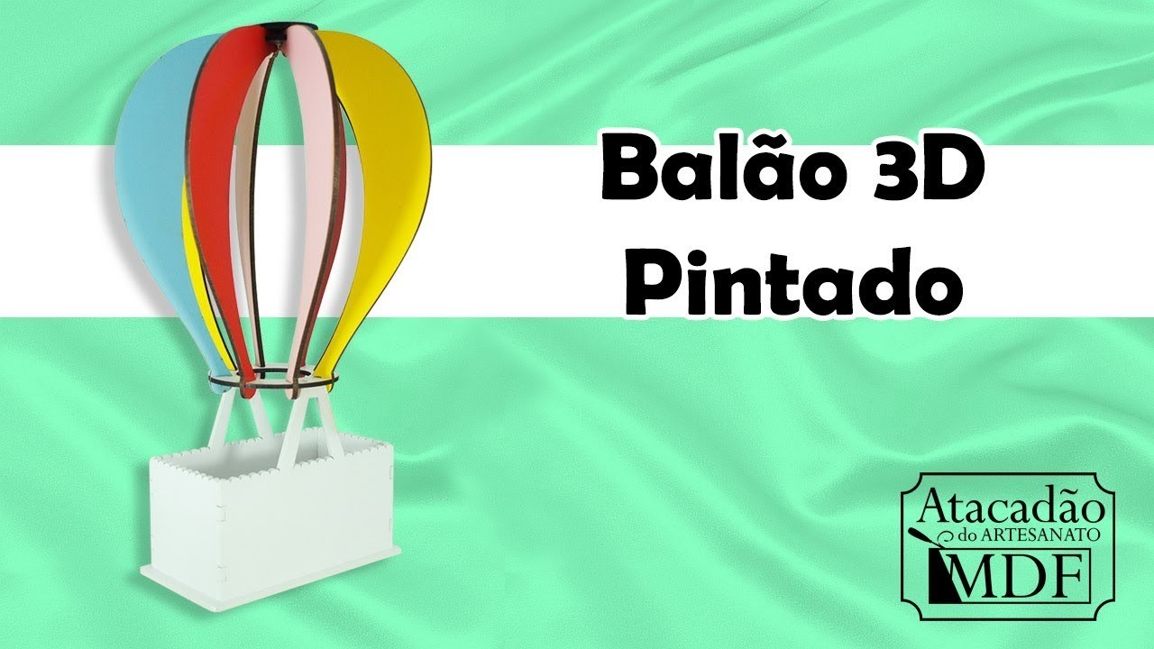 Balão 3d P Festa Decoração Pitnado 7,5x4,5x17,5 Mdf Madeira