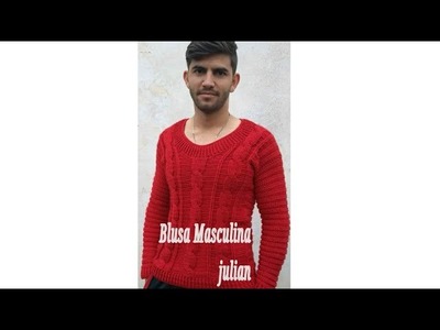 Blusa masculina de crochê Julian tamanho M parte.  2