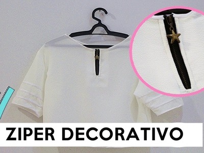 Blusinha basica com ZIPER DECORATIVO