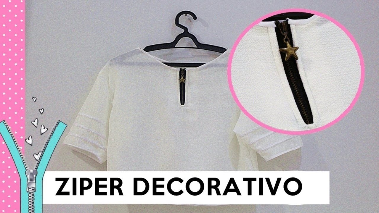 Blusinha basica com ZIPER DECORATIVO