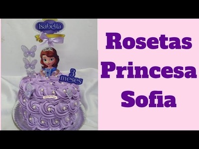 Bolo Princesa Sofia com bico 1M Rosetas