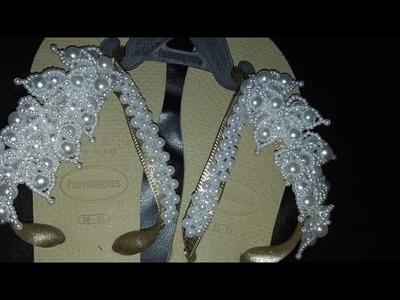 Chinelo de Pétala e Pérola