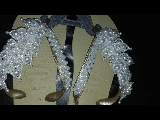 Chinelo de Pétala e Pérola