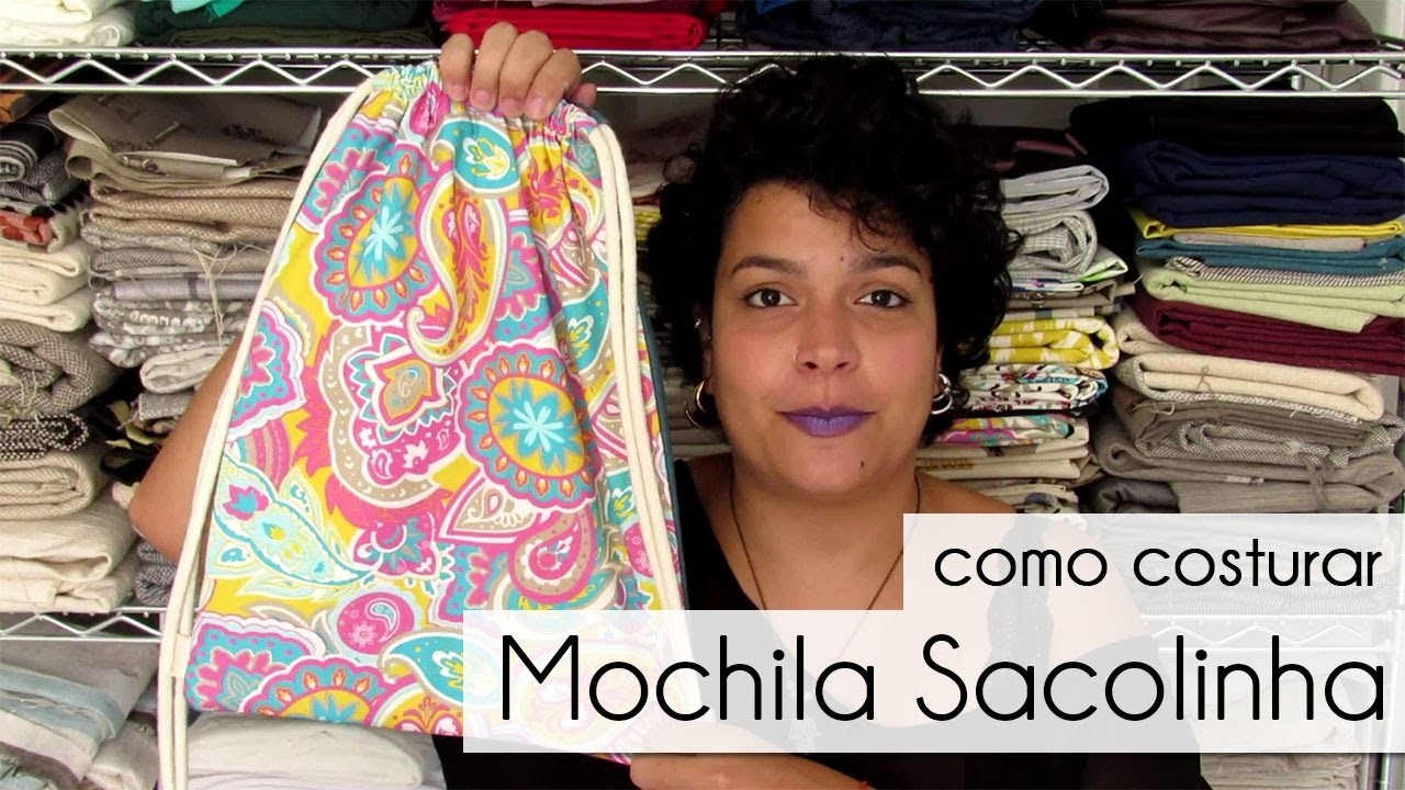 Como costurar Mochila Sacolinha - Beth Maria Ateliê