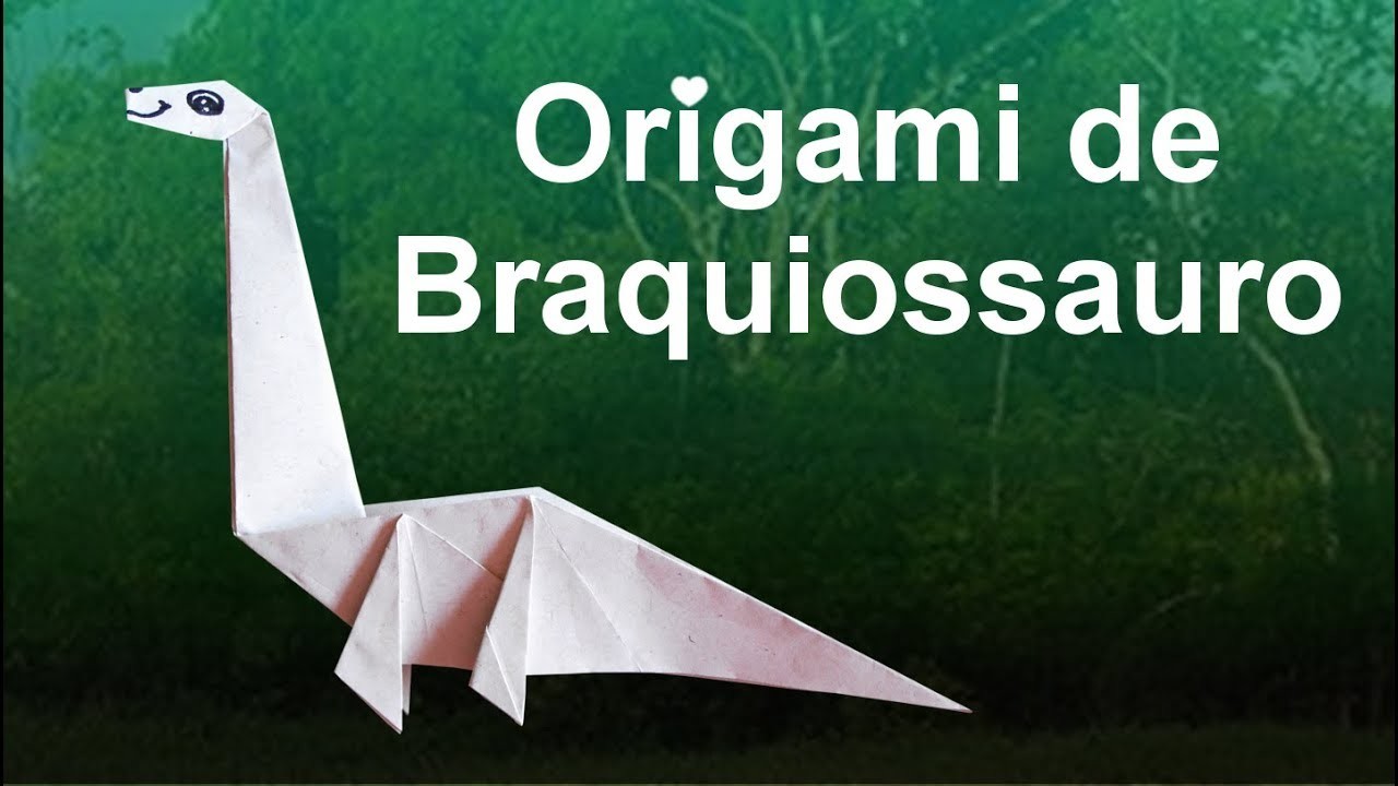 Como fazer Origami de Dinossauro Braquiossauro.